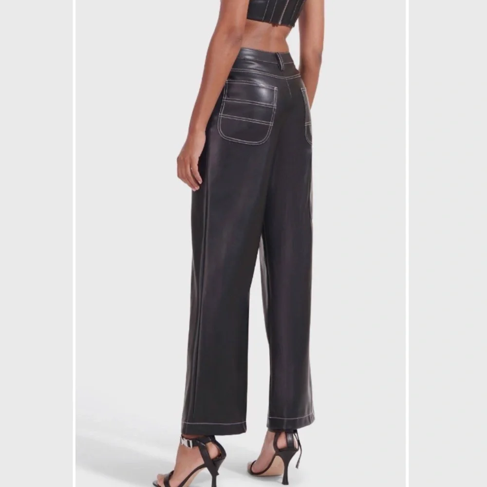 Staud Domino Pant Black Vegan Leather, NWOT - Picture 7 of 13